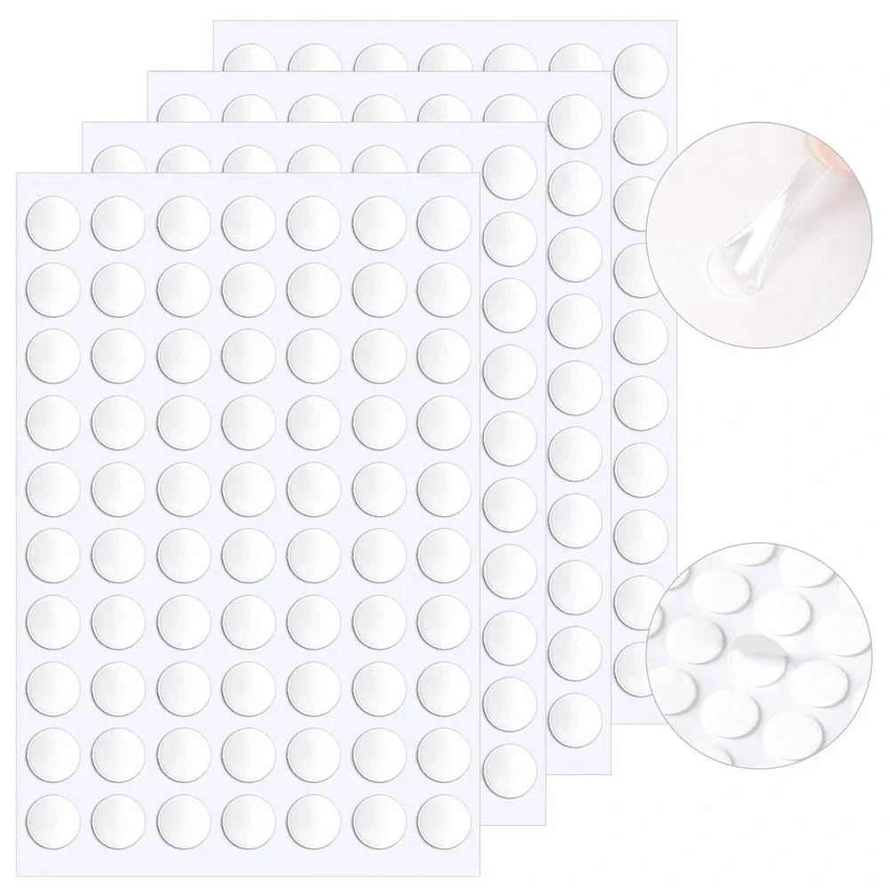 1152 Pcs Double Sided Sticky Dots Tape‎ Removable Round Putty Clear 1/2 Inch